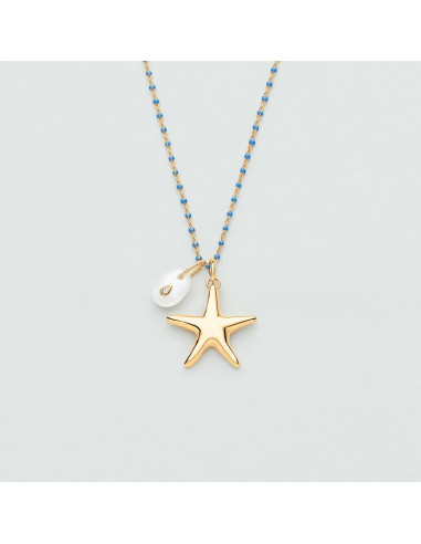 Collier Agatha Ras Du Cou Smarty Bleu
