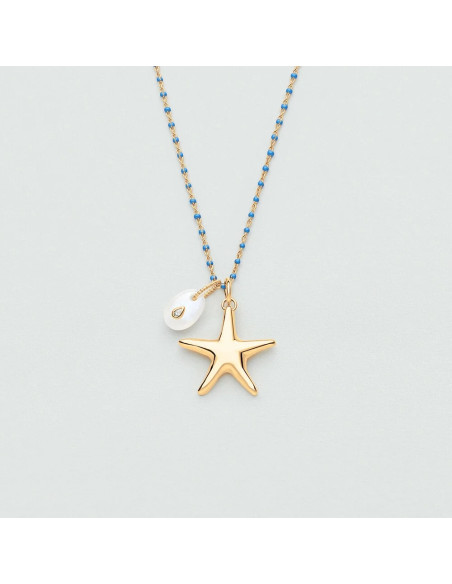 Collier Agatha Ras Du Cou Smarty Bleu
