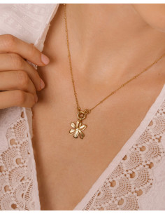 Collier Pivoine De Saunier En Plaqué Or 70461670108 2