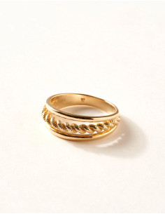 Bague Fibre En Plaqué Or De Saunier 70450520100 2