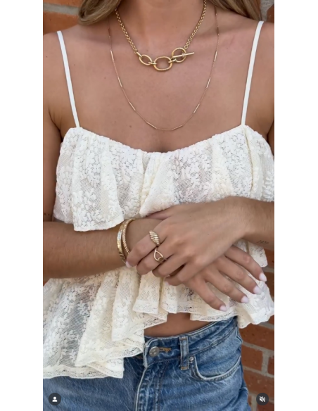 Collier Les Georgettes Icône Maillons En Laiton Doré