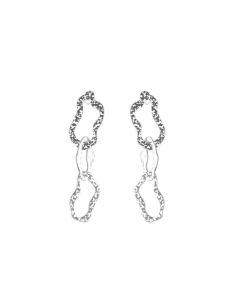 Boucles D'oreilles Pendantes Ecume Les Georgettes Argenté