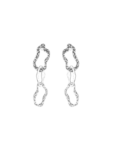 Boucles D'oreilles Pendantes Ecume Les Georgettes Argenté