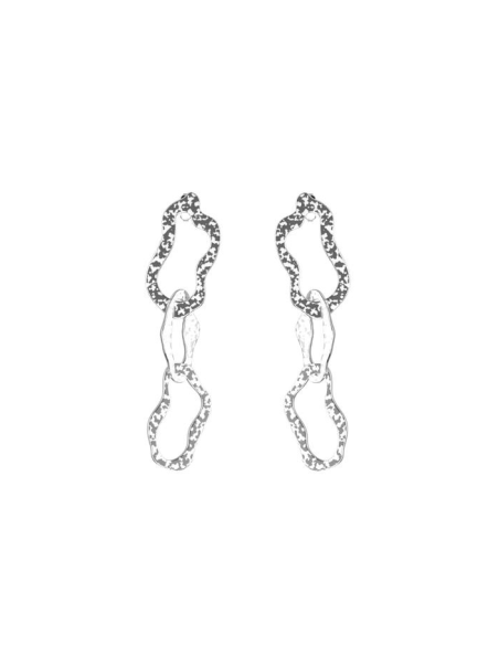 Boucles D'oreilles Pendantes Ecume Les Georgettes Argenté