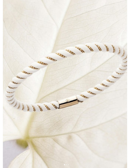 Bracelet Jonc Jasmin De Saunier Résine et plaqué or