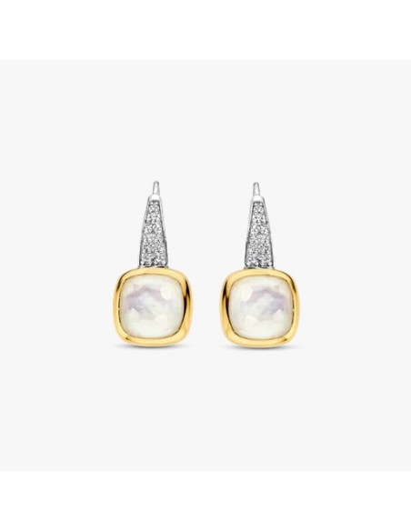 Boucles D'oreilles Ti Sento En Plaqué Or Et Nacre