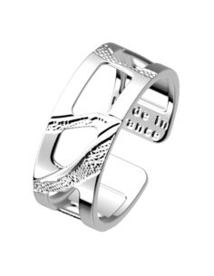 Bague 8mm Les Georgettes Modèle Tigre Finition Argent