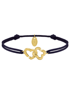 Bracelet Cordon Bleu Marine Trèfle&Cœur CHARLES GARNIER...
