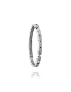 Bracelet Zeus De Jourdan En Acier Et Spinelle Noire