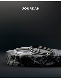 Bracelet Zeus De Jourdan En Acier Et Spinelle Noire 2