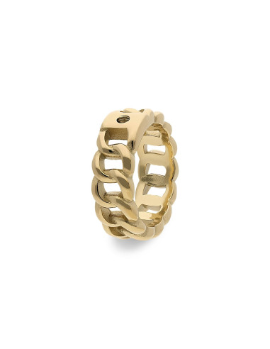 Bague Qudo En Acier Doré Collection Liberi