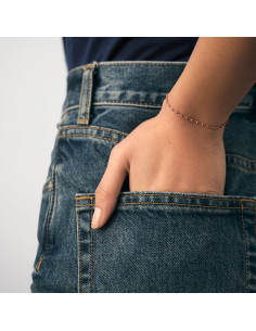 Bracelet Souple Smarty De Agatha En Perles D'émail Corail Et Doré 2