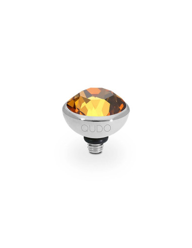 BOTTONE Top 10mm QUDO Light Amber Acier Blanc