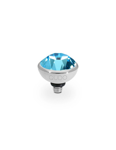 BOTTONE Top 10mm QUDO Aquamarine Acier Blanc