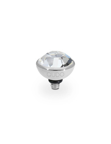 BOTTONE Top 10mm QUDO Crystal Acier Blanc