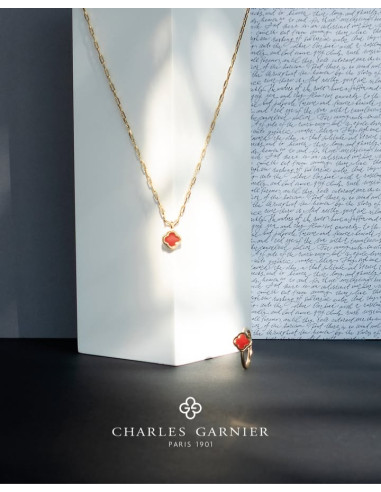 Bague CHARLES GARNIER En Agate Rouge