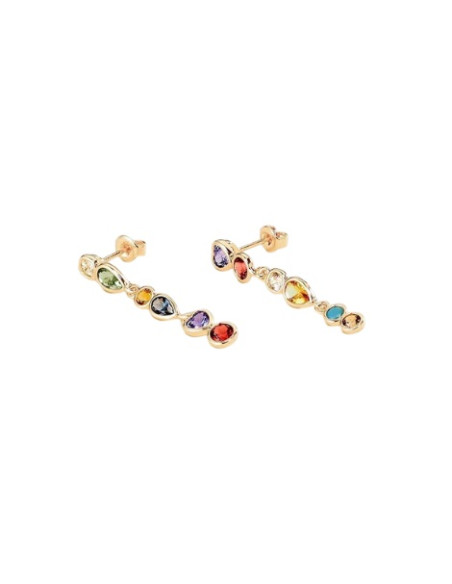 Boucles d'oreilles pendantes Agatha CANDY Multicolore / Doré 02380606-256