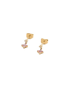 Boucles D'oreilles Puces Agatha Beloved Doré Rose