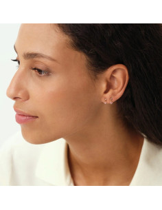 Boucles D'oreilles Puces Agatha Beloved Doré Rose 2