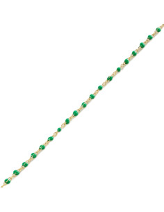 Bracelet Agatha Souple SMARTY Vert - Doré 2