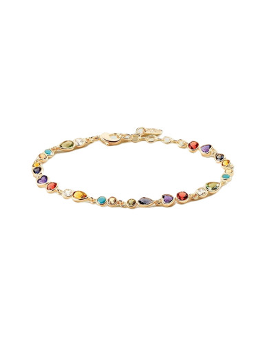 Bracelet AGATHA Souple CANDY Multicolore / Doré