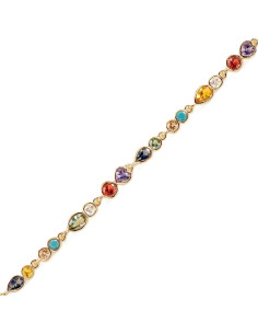 Bracelet AGATHA Souple CANDY Multicolore / Doré 2