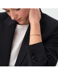 Bracelet AGATHA Souple CANDY Multicolore / Doré 2