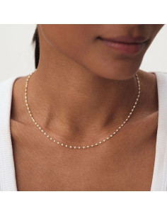 Collier Agatha Ras Du Cou Smarty Blanc -Doré 2