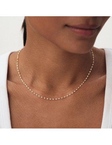 Collier Agatha Ras Du Cou Smarty Blanc -Doré