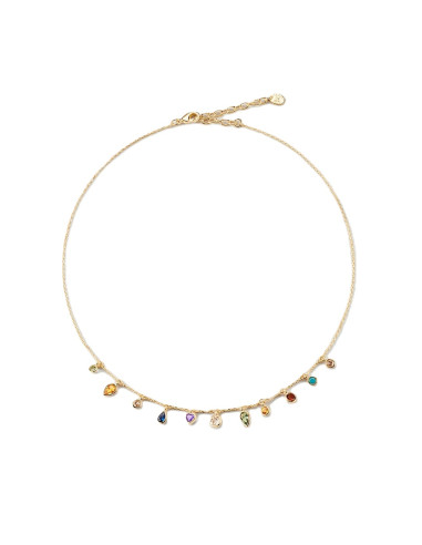 Collier Ras Du Cou Agatha  CANDY Multicolore / Doré