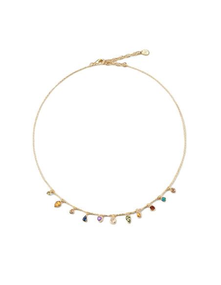 Collier Ras Du Cou Agatha  CANDY Multicolore / Doré