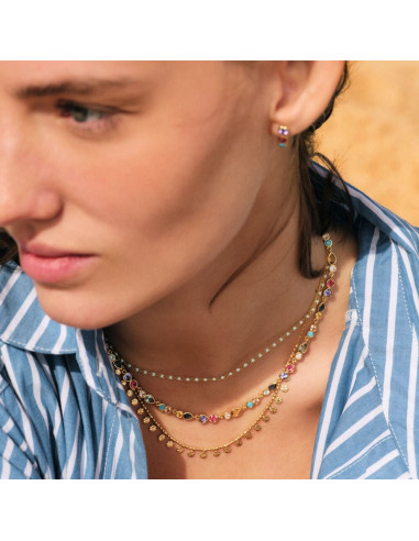 Collier Ras Du Cou Agatha  CANDY Multicolore / Doré