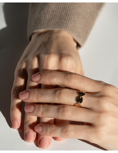 Bague Silice En Plaqué Or De Saunier