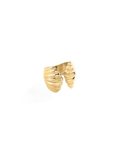 Bague AGATHA  Large N-13 En Laiton Doré