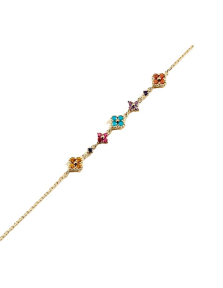Bracelet Souple Beloved De AGATHA Doré Multicolore