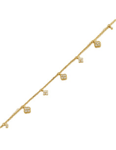 Bracelet Souple BELOVED De AGATHA En Plaqué Or Et Oxydes