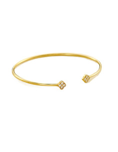 Bracelet Jonc BELOVED De AGATHA En Plaqué Or Et Oxydes