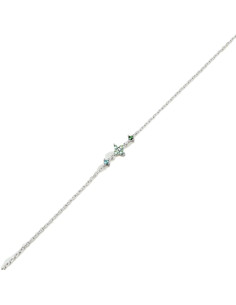 Bracelet AGATHA souple BELOVED En Argent Avec Des Oxydes Multicolores