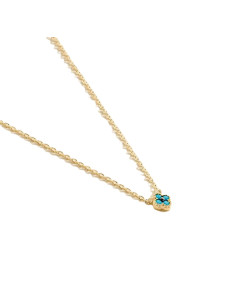 Collier Ras Du Cou Beloved De AGATHA En Argent Doré Et Oxydes De Zirconium Turquoises