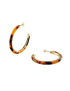 Boucles d'Oreilles Créoles Boucles De AGATHA Dorée/Ecaille