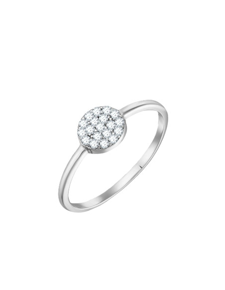 Bague AGATHA Argent Pastille Et Oxydes