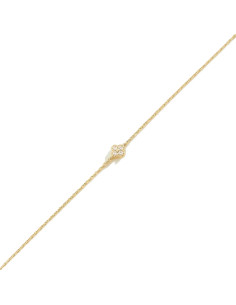 Bracelet Souple Beloved De AGATHA En Plaqué Or Et Oxydes