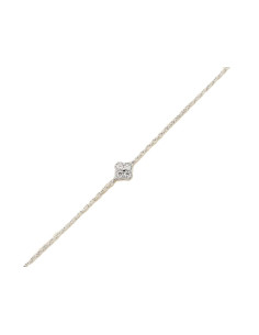Bracelet Souple Beloved De AGATHA En Argent Et Oxydes Blancs