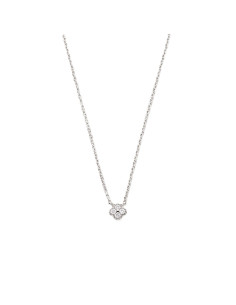 Collier AGATHA argent ras de cou trèfle avec oxydes