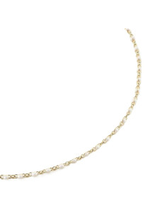 Collier Agatha Ras Du Cou Smarty Blanc -Doré