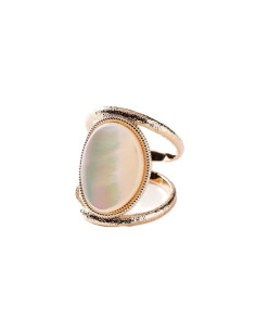 Bague Gemme De Saunier En Plaqué Or