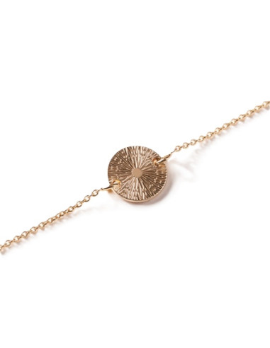 Bracelet Rosace De Saunier En Plaqué Or