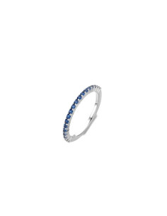 Bague Ti Sento Argent Et Zirconium Bleus