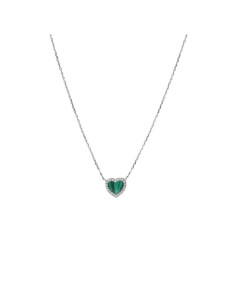 Collier Terry De Clio Blue En Argent Et Malachite