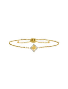 Bracelet Losange Trèfle CHARLES GARNIER En Vermeil Et Oxydes de Zirconium